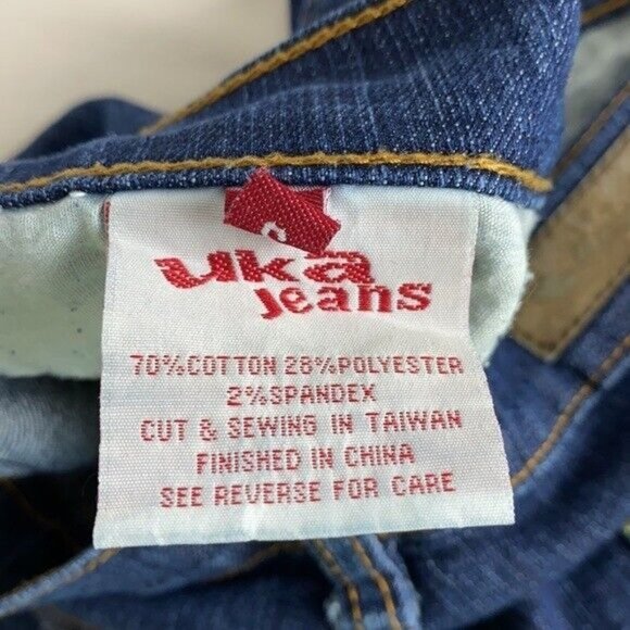 Uka Jeans Womens Straight Leg Jeans Size 3 Dark Rinse Denim - Picture 5 of 10